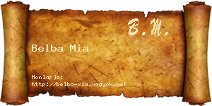 Belba Mia névjegykártya